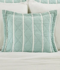 White Sand Playa 20#double; Quilted Square Decorative Pillow