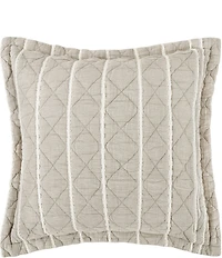 White Sand Playa Striped Quilted Euro Sham