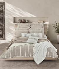 White Sand Playa Striped Quilted Euro Sham