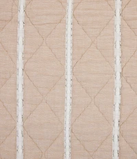 White Sand Playa Quilted-Striped Coverlet