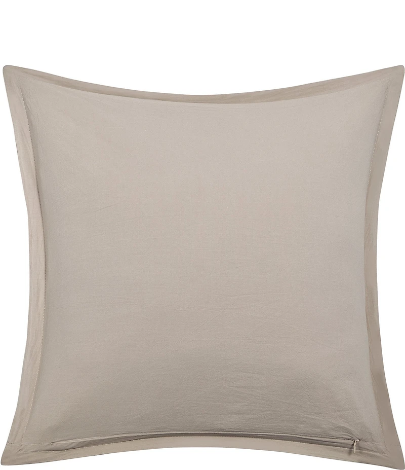 White Sand South Seas Airy-Tumbled Textured Square Decorative Pillow Cover