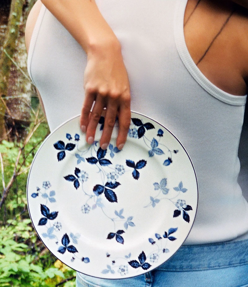 Wild Strawberry Inky Blue Salad/Dessert Plate