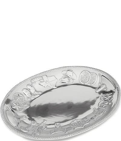 Wilton Armetale Western Texas Handled Metal Tray