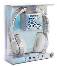 Wireless Express Kids Stereo Bluetooth Iridescent Bling Headphones
