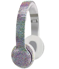 Wireless Express Kids Stereo Bluetooth Iridescent Bling Headphones