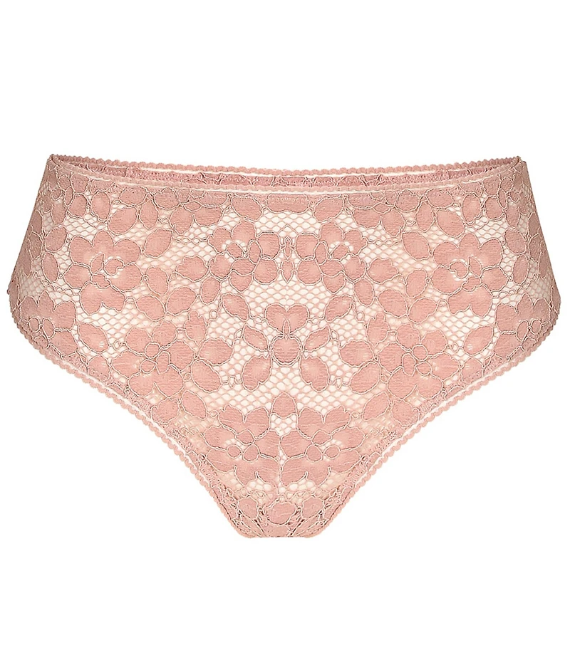 Wolford Hip-Hugger Lace Mid Rise Thong Panty