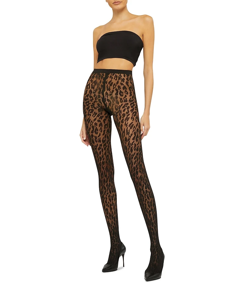 Wolford Leopard Print Tights