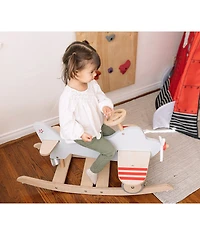 Wonder & Wise By Asweets Wood Airplane 2-in-1 Rocker & Ride-On