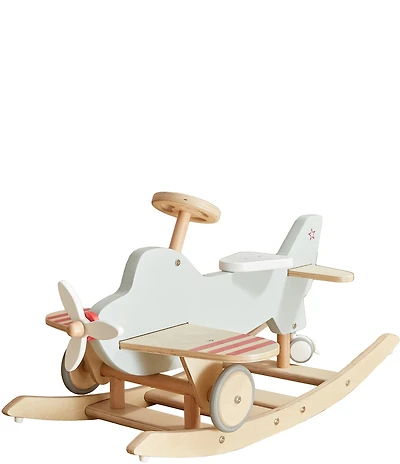 Wonder & Wise By Asweets Wood Airplane 2-in-1 Rocker & Ride-On