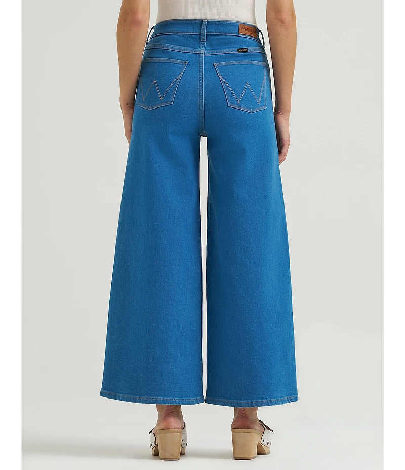 Wrangler 27#double; Inseam Cropped Wide Leg Jeans