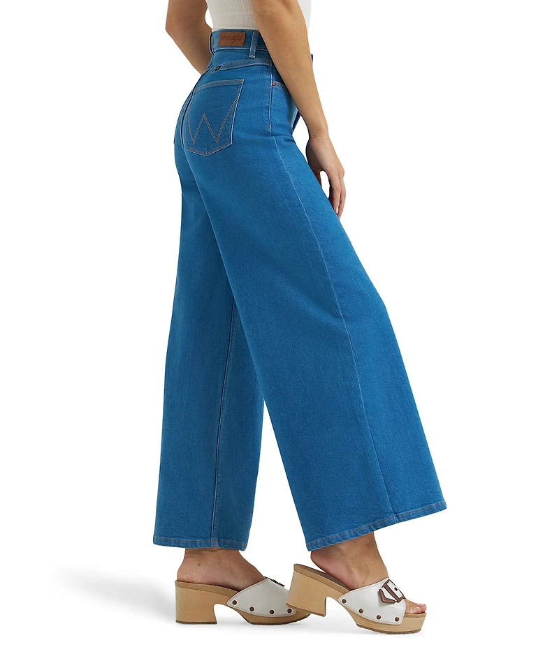 Wrangler 27#double; Inseam Cropped Wide Leg Jeans
