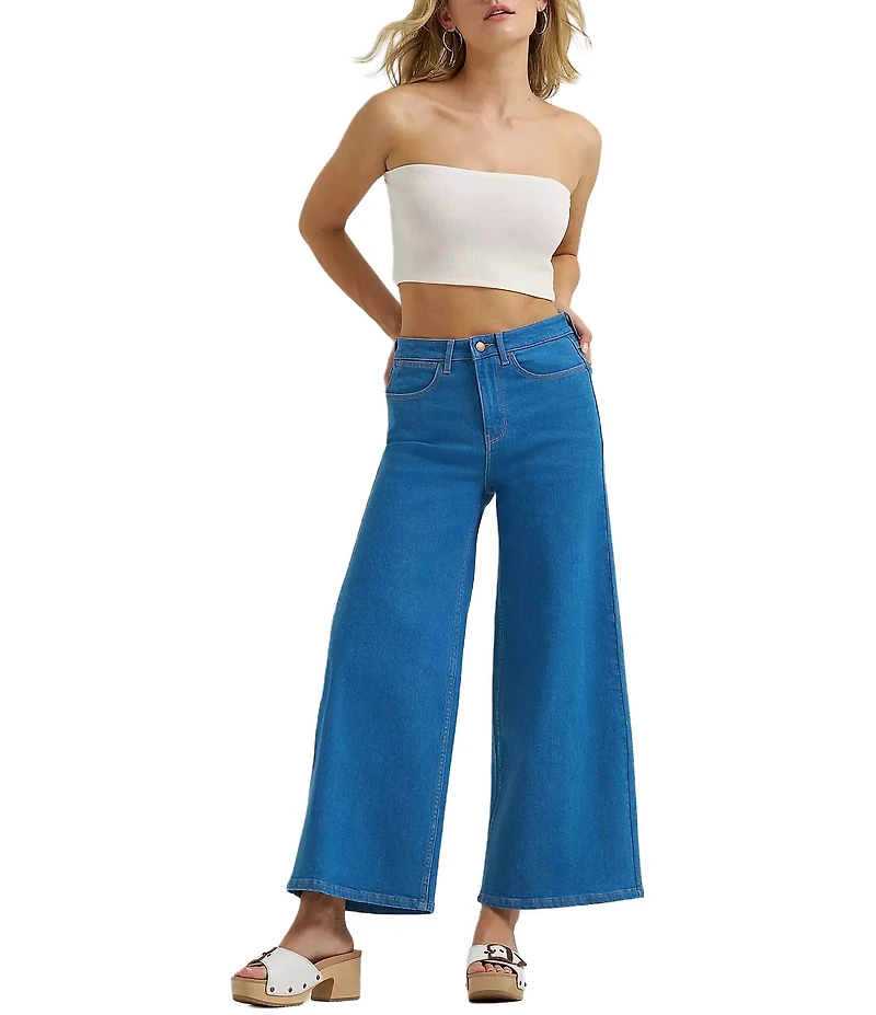 Wrangler 27#double; Inseam Cropped Wide Leg Jeans