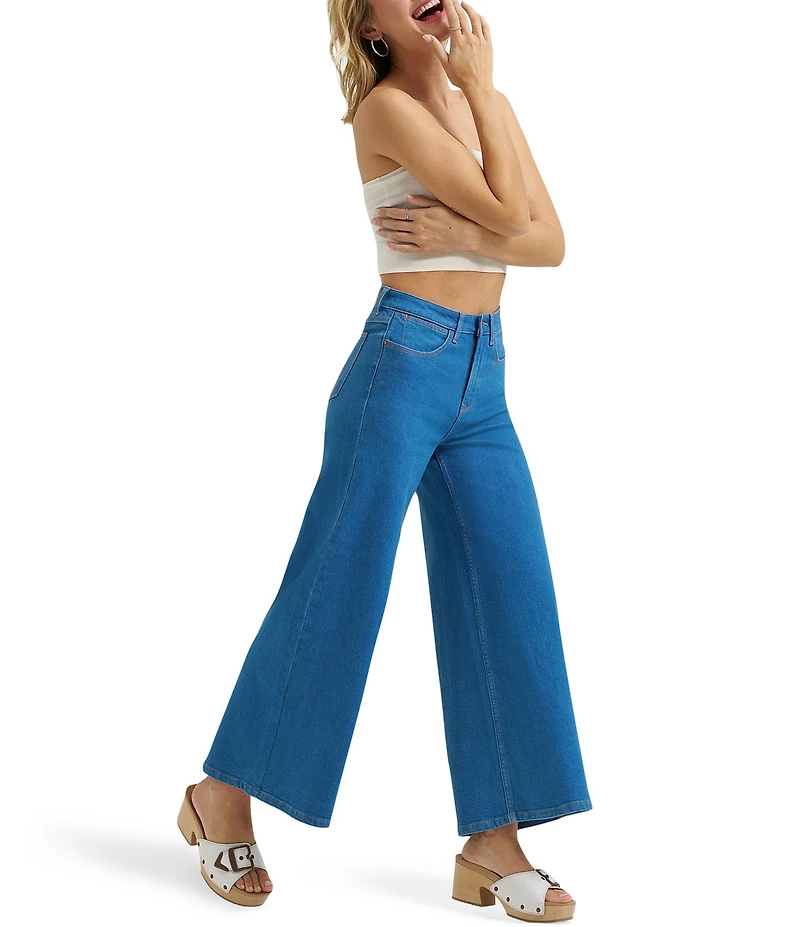 Wrangler 27#double; Inseam Cropped Wide Leg Jeans