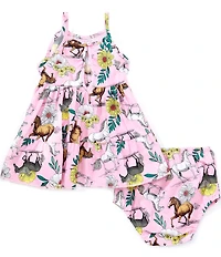Wrangler® Baby Girls Sleeveless Horse-Printed Dress