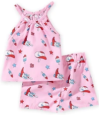 Wrangler® Baby Girls Sleeveless Western-Inspired-Printed Tank Top & Matching Shorts Set