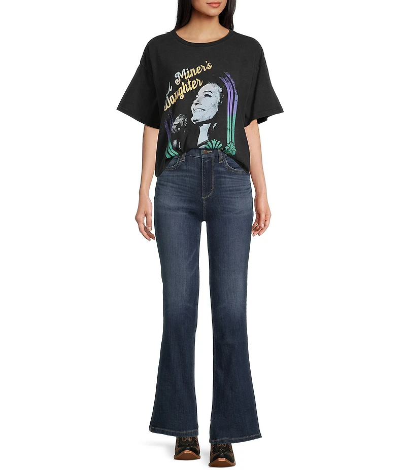 Wrangler® Bespoke High Rise Dark Denim Bootcut Jeans