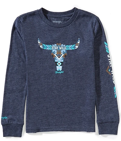 Wrangler® Big Boys Long-Sleeve Long Live Cowboys Graphic T-Shirt