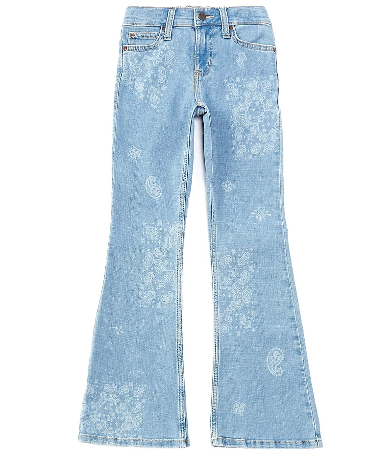 Wrangler® Big Girls Printed Flare-Leg Denim Jeans