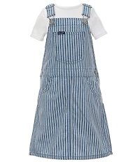 Wrangler® Big Girls Sleeveless Stripe Denim Skirtall