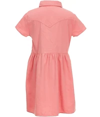 Wrangler Big Girls Short Sleeve Denim Western Dress
