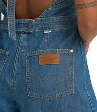 Wrangler Culotte Halter Neck Sleeveless Cropped Wide-Leg Denim Jumpsuit