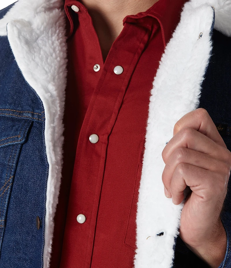 Wrangler® Faux Sherpa Lined Western Denim Jacket