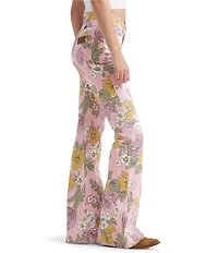 Wrangler Floral Printed High Rise Flare Leg Jeans