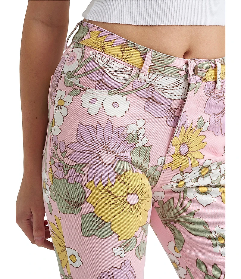 Wrangler Floral Printed High Rise Flare Leg Jeans