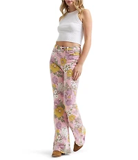Wrangler Floral Printed High Rise Flare Leg Jeans
