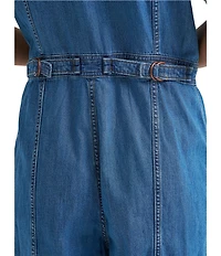 Wrangler Garage Point Collar Short Sleeve Denim Coverall