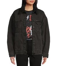 Wrangler® Girlfriend Denim Sherpa-Lined Jacket