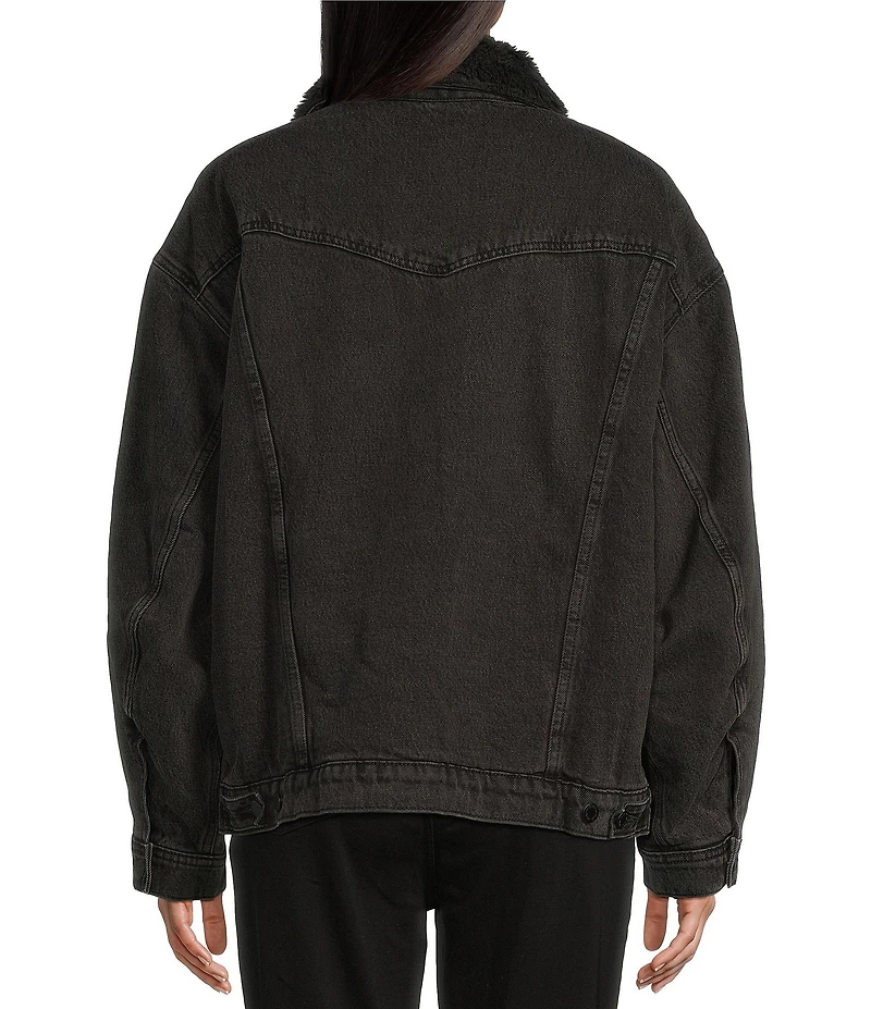 Wrangler® Girlfriend Denim Sherpa-Lined Jacket