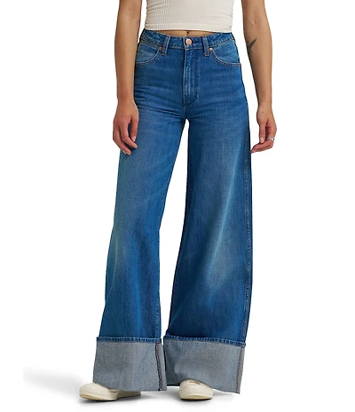 Wrangler® High Rise Cuffed Trouser Jeans