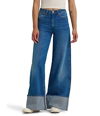 Wrangler® High Rise Cuffed Trouser Jeans