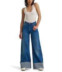 Wrangler® High Rise Cuffed Trouser Jeans