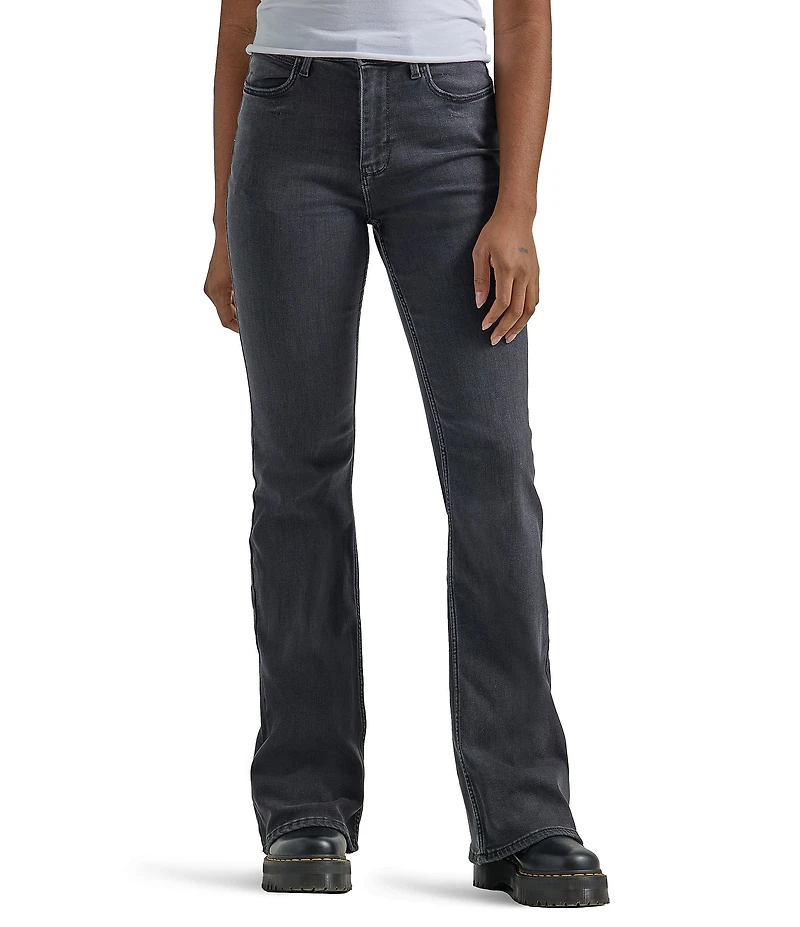Wrangler® High Rise Fierce Flare Black Denim Jeans