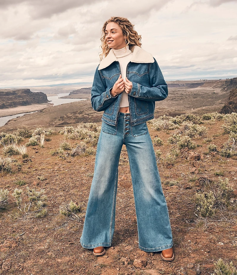 Wrangler® High Rise Wide Leg Jeans