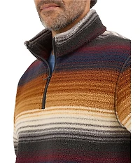 Wrangler® Horizontal-Striped Serape Print 1/4 Zip