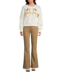 Wrangler® Horse Long Sleeve Fleece Sweatshirt