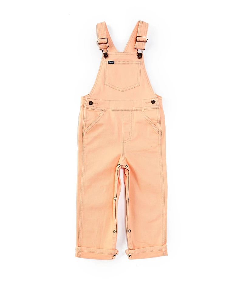 Wrangler® Little Girls Sleeveless Pocketed Overalls