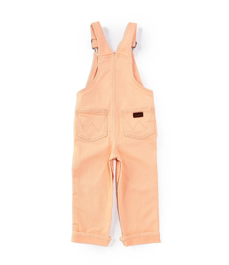 Wrangler® Little Girls Sleeveless Pocketed Overalls