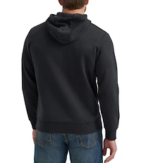 Wrangler® Logo-Detailed Long Sleeve Fleece Hoodie