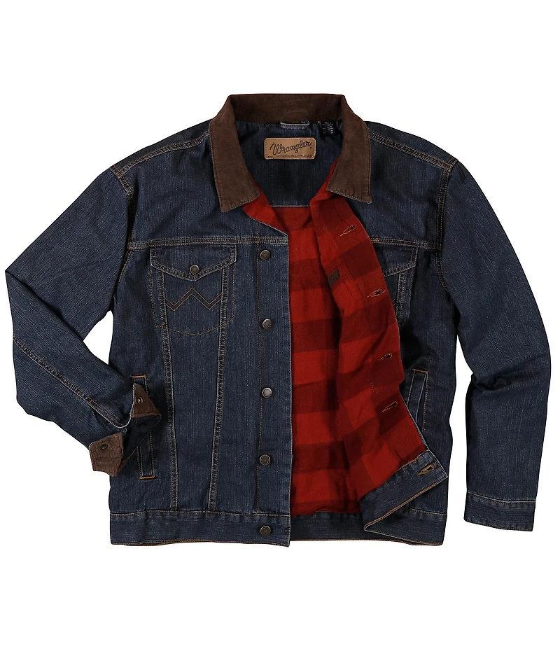 Wrangler® Long Sleeve Blanket Lined Denim Jacket