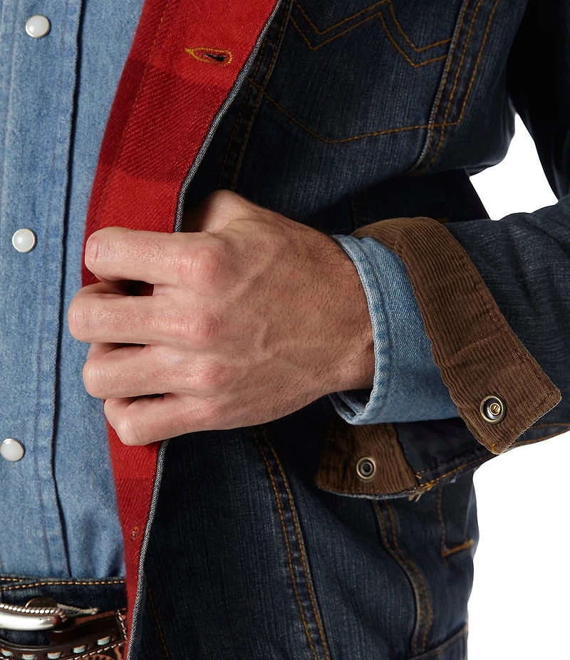 Wrangler® Long Sleeve Blanket Lined Denim Jacket