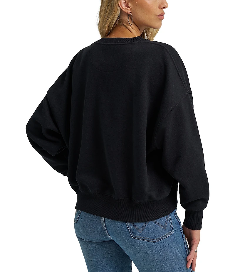 Wrangler® Long Sleeve Crew Neck Everybody Wants To Be A Cowboy T-Shirt