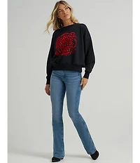 Wrangler® Long Sleeve Crew Neck Everybody Wants To Be A Cowboy T-Shirt