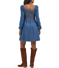 Wrangler® Long Sleeve Denim Mini Dress