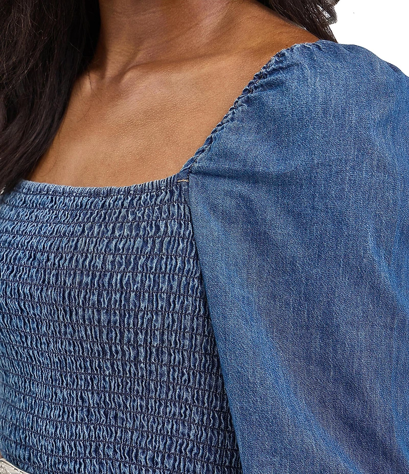 Wrangler® Long Sleeve Denim Mini Dress