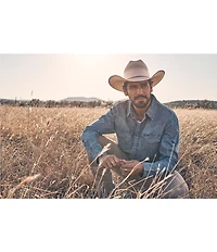Wrangler® Long Sleeve Denim Western Shirt
