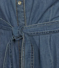 Wrangler® Long Sleeve Denim Western Shirtdress